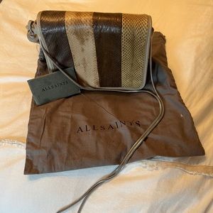 All Saints Snakeskin Crossbody Bag